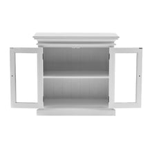 Load image into Gallery viewer, Modern Farm White Glass Door Accent Cabinet
