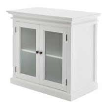 Load image into Gallery viewer, Modern Farm White Glass Door Accent Cabinet