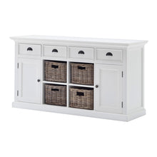 Load image into Gallery viewer, Modern Farmhouse White Buffet with Baskets