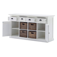Load image into Gallery viewer, Modern Farmhouse White Buffet with Baskets