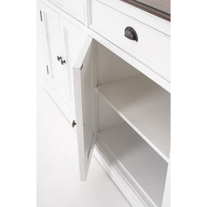 Modern Farmhouse Brown and White Buffet Server