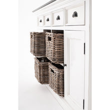 Load image into Gallery viewer, Modern Farmhouse Brown and White Buffet Server with Baskets