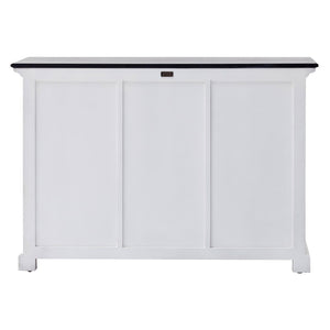 Modern Farmhouse Black and White Large Accent Cabinet