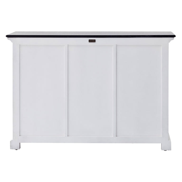 Modern Farmhouse Black and White Large Accent Cabinet