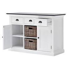 Load image into Gallery viewer, Modern Farmhouse Black and White Large Accent Cabinet