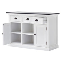 Load image into Gallery viewer, Modern Farmhouse Black and White Large Accent Cabinet
