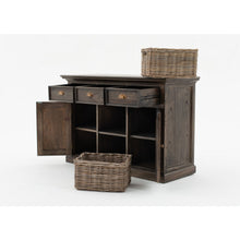 Load image into Gallery viewer, Modern Farmhouse Espresso Wash Large Accent Cabinet with Baskets