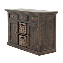 Load image into Gallery viewer, Modern Farmhouse Espresso Wash Large Accent Cabinet with Baskets