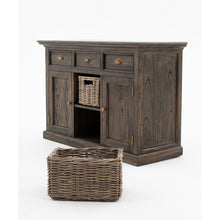 Load image into Gallery viewer, Modern Farmhouse Espresso Wash Large Accent Cabinet with Baskets