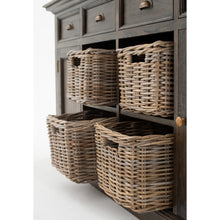 Load image into Gallery viewer, Modern Farmhouse Rustic Espresso Buffet with Baskets
