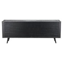 Load image into Gallery viewer, 79&quot; Modern Rustic Black and Rattan Buffet Server