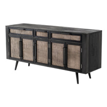 Load image into Gallery viewer, Black Iron Frame Cabinet with Mesh Doors and Drawers