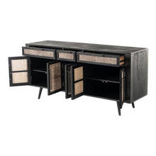 Load image into Gallery viewer, Black Iron Frame Cabinet with Mesh Doors and Drawers