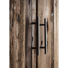 Load image into Gallery viewer, Modern Rustic Black and Natural Tall Accent Cabinet