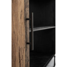 Load image into Gallery viewer, Modern Rustic Black and Natural Media Center TV Stand