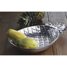 Load image into Gallery viewer, Silver Tropical Pineapple Shaped Serving Bowl