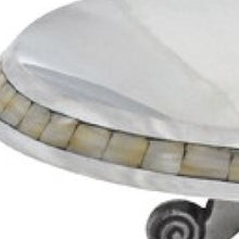 Load image into Gallery viewer, Silver and Mother of Pearl Pedestal Centerpiece Bowl