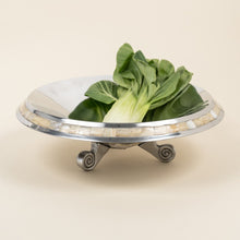 Load image into Gallery viewer, Silver and Mother of Pearl Pedestal Centerpiece Bowl