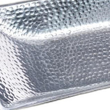 Load image into Gallery viewer, Silver Hammered Rectangle Serving Tray