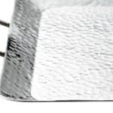 Load image into Gallery viewer, Silver Hammered Rectangle Serving Tray with Handles
