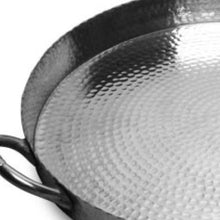 Load image into Gallery viewer, Round Hammered Scalloped Serving Tray