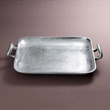 Load image into Gallery viewer, Silver Square Shaped Metal Tray