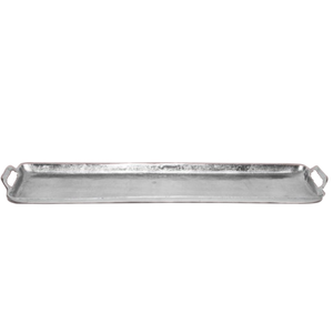 Silver Polished Long Serving Tray