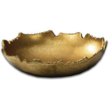 Load image into Gallery viewer, Golden Abstract Torn Texture Serving Bowl