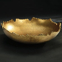 Load image into Gallery viewer, Golden Abstract Torn Texture Serving Bowl