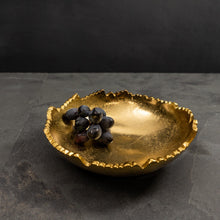 Load image into Gallery viewer, Golden Abstract Torn Texture Serving Bowl