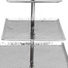 Load image into Gallery viewer, Hammered Square Shaped Three Tier Stand