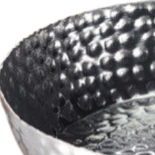 Load image into Gallery viewer, Round Silver Hand Hammered Serving Bowl