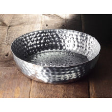 Load image into Gallery viewer, Round Silver Hand Hammered Serving Bowl