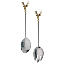 Load image into Gallery viewer, Golden Stag Salad Serving Set