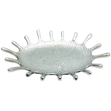 Load image into Gallery viewer, Silver Hammered Splash Design Serving Tray