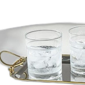 Rectangular Gold Bordered Serving Tray