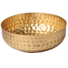 Load image into Gallery viewer, Gold Colored Round Hammered Bowl