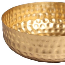 Load image into Gallery viewer, Gold Colored Round Hammered Bowl