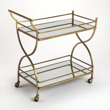 Load image into Gallery viewer, Antique Gold Bar Cart