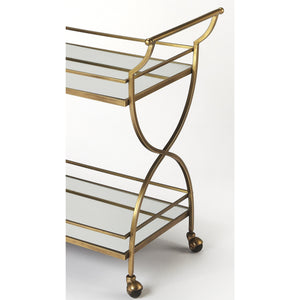 Antique Gold Bar Cart