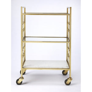 Polished Gold Bar Cart