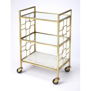 Polished Gold Bar Cart