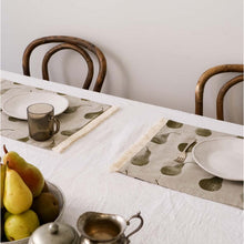 Load image into Gallery viewer, Set of Eight Light Brown Pear Pattern Placemats