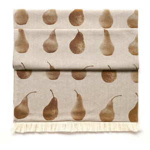 Set of Eight Light Brown Pear Pattern Placemats