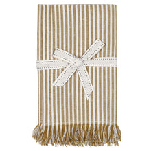 Load image into Gallery viewer, Set of Eight Ochre Stripe Napkins