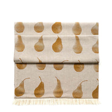 Load image into Gallery viewer, Set of Four Yellow Pear Pattern Placemats and Four Matching Napkins