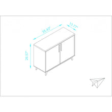 Load image into Gallery viewer, Modern Black and Natural Two Door Buffet