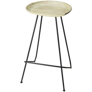 Abstract Iron Backless Bar Stool