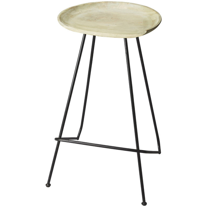 Abstract Iron Backless Bar Stool