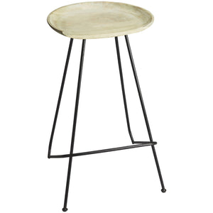 Abstract Iron Backless Bar Stool